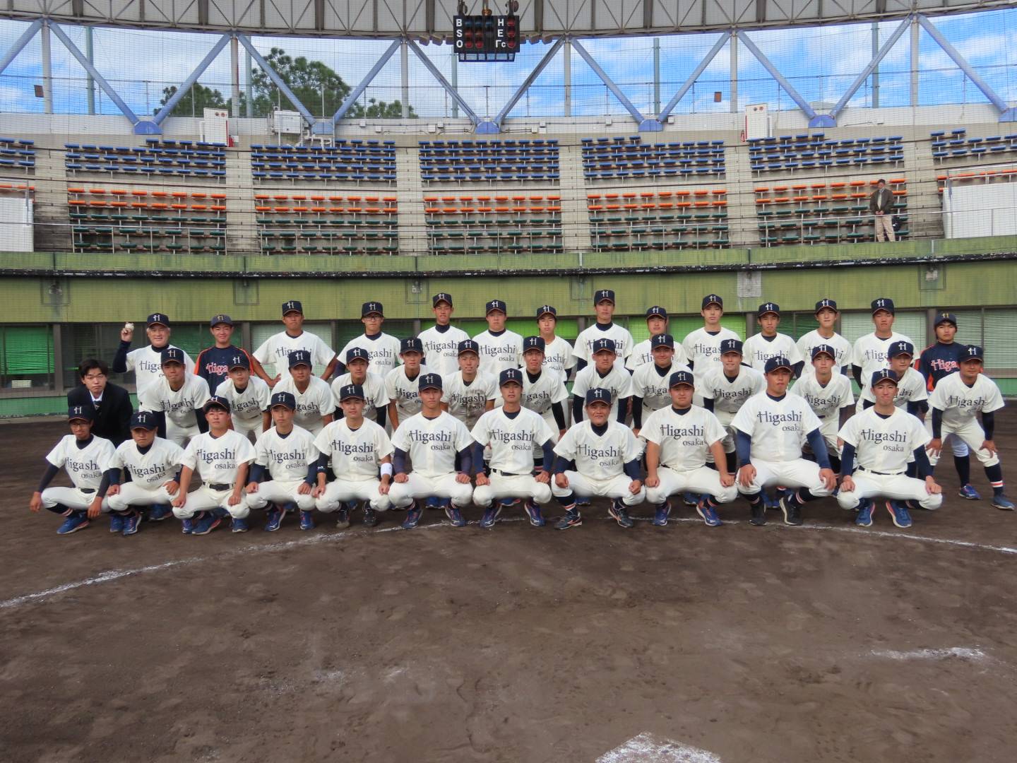 東大阪大学硬式野球部 集合写真