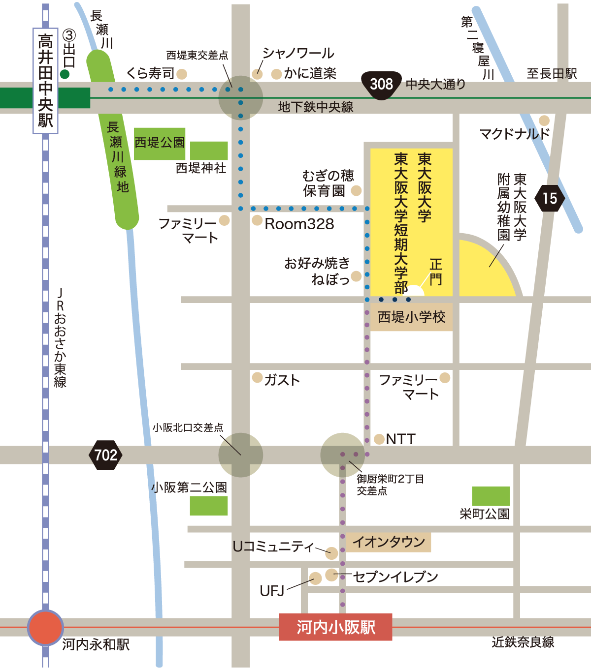 近郊アクセスマップ