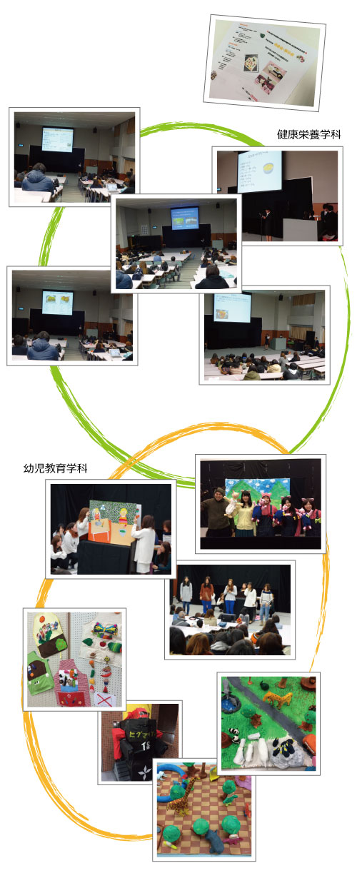 2014年度短期大学部卒業研究発表会・展示会のようす