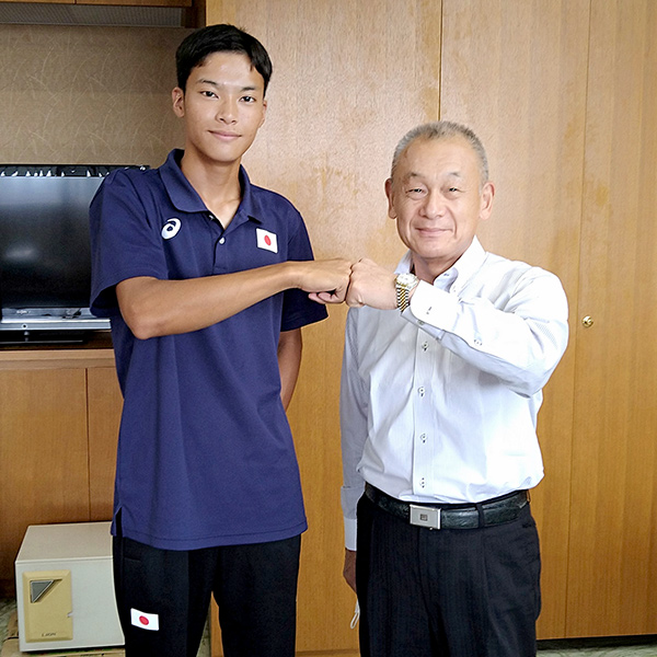 原口篤志選手と村上理事長