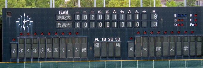 2022秋季三部リーグ戦 優勝決定戦 スコアボード